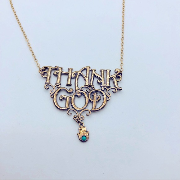 One of a kind necklace that says thank god - Picture 3 of 11
